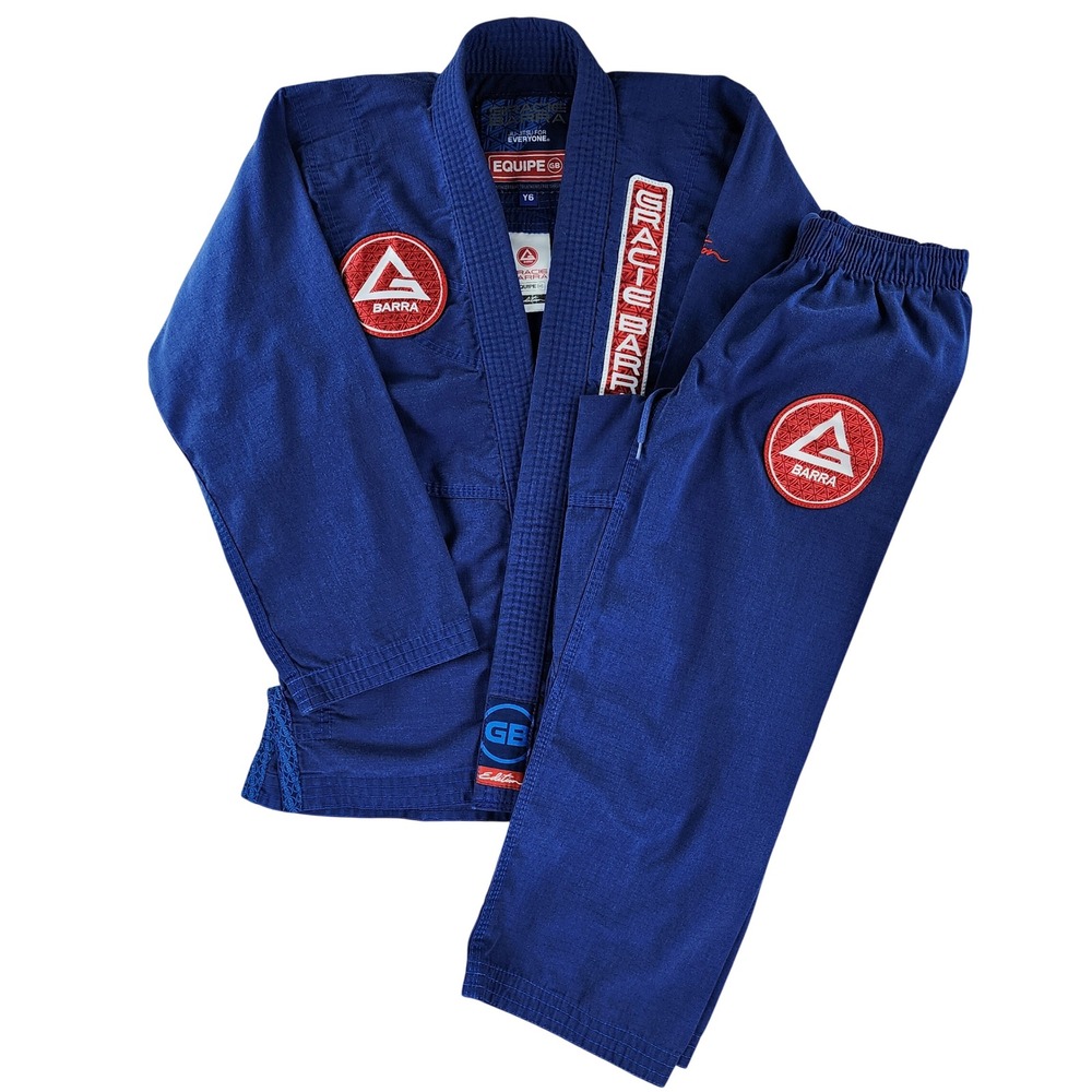 Gracie Barra Blue Competition Kimono Youth Size Y6 Jiu Jitsu Equipe Gi Set
